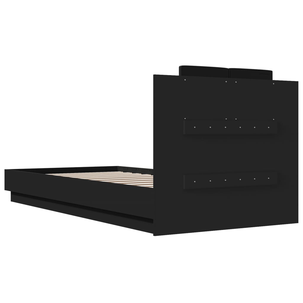 Bed Frame without Mattress Black 100x200 cm