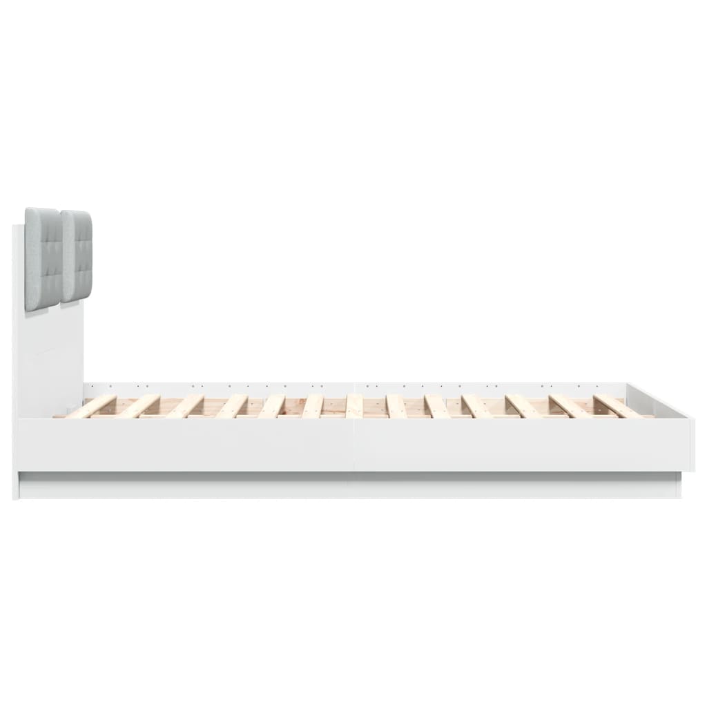 Bed Frame without Mattress White 135x190 cm Double