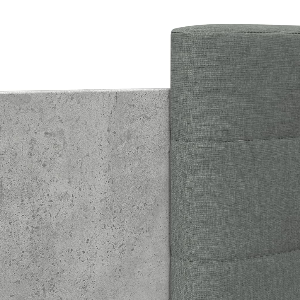 Bed Frame without Mattress Concrete Grey 135x190 cm Double