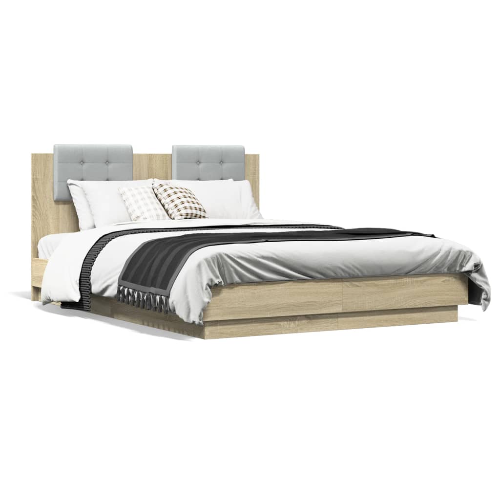 Bed Frame without Mattress Sonoma Oak 120x190 cm Small Double