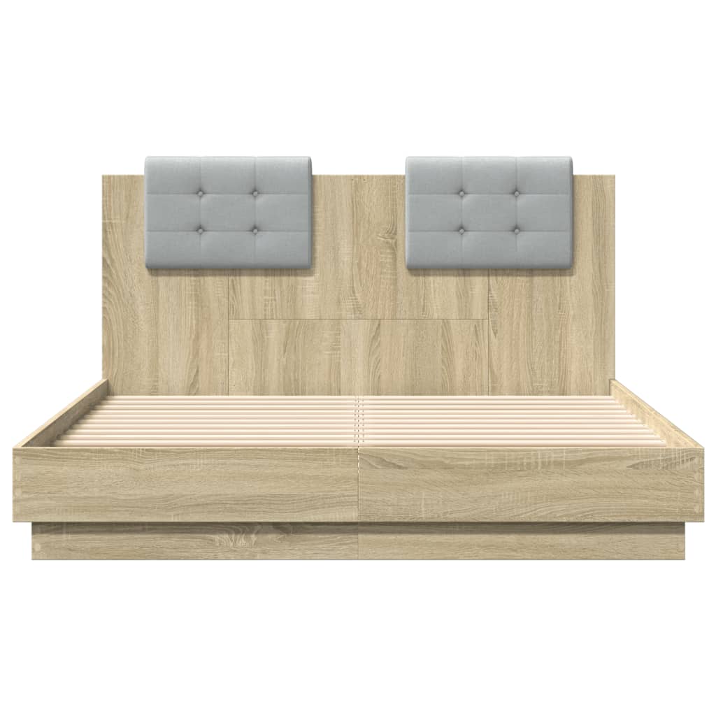 Bed Frame without Mattress Sonoma Oak 120x190 cm Small Double