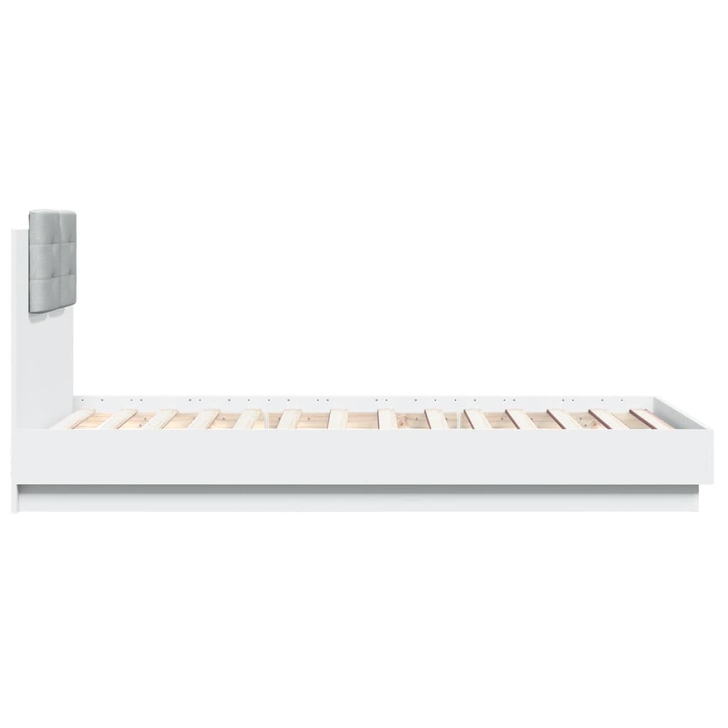 Bed Frame without Mattress White 90x190 cm Single