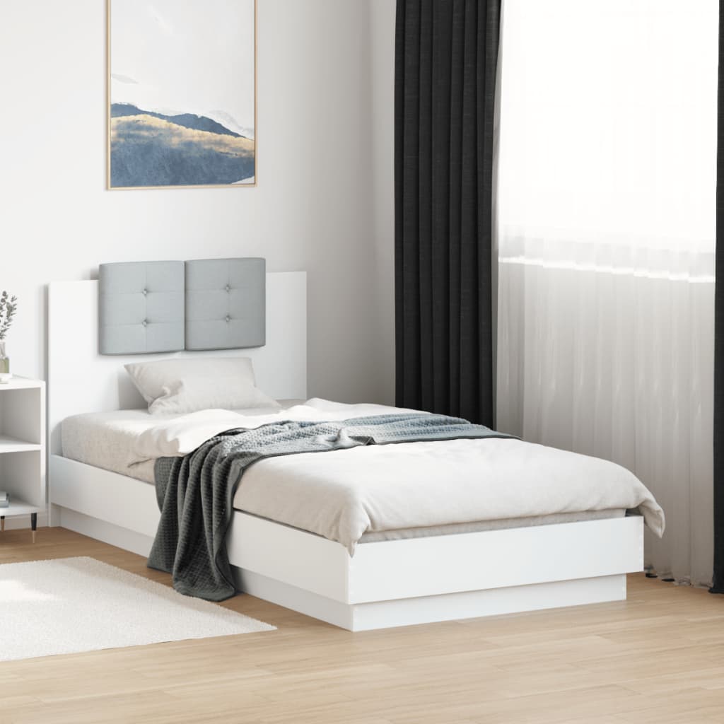 Bed Frame without Mattress White 90x190 cm Single