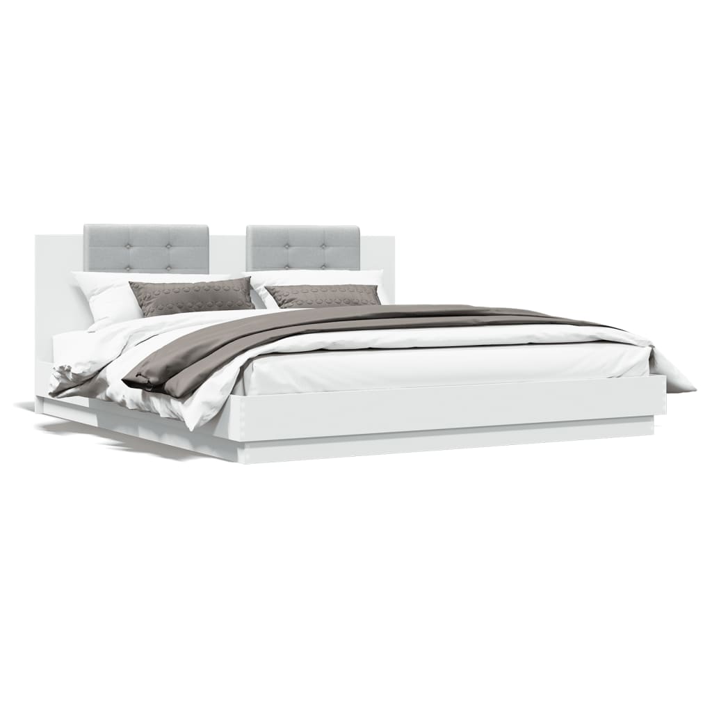 Bed Frame | White | Engineered wood, Plywood | Double | Bed Frame