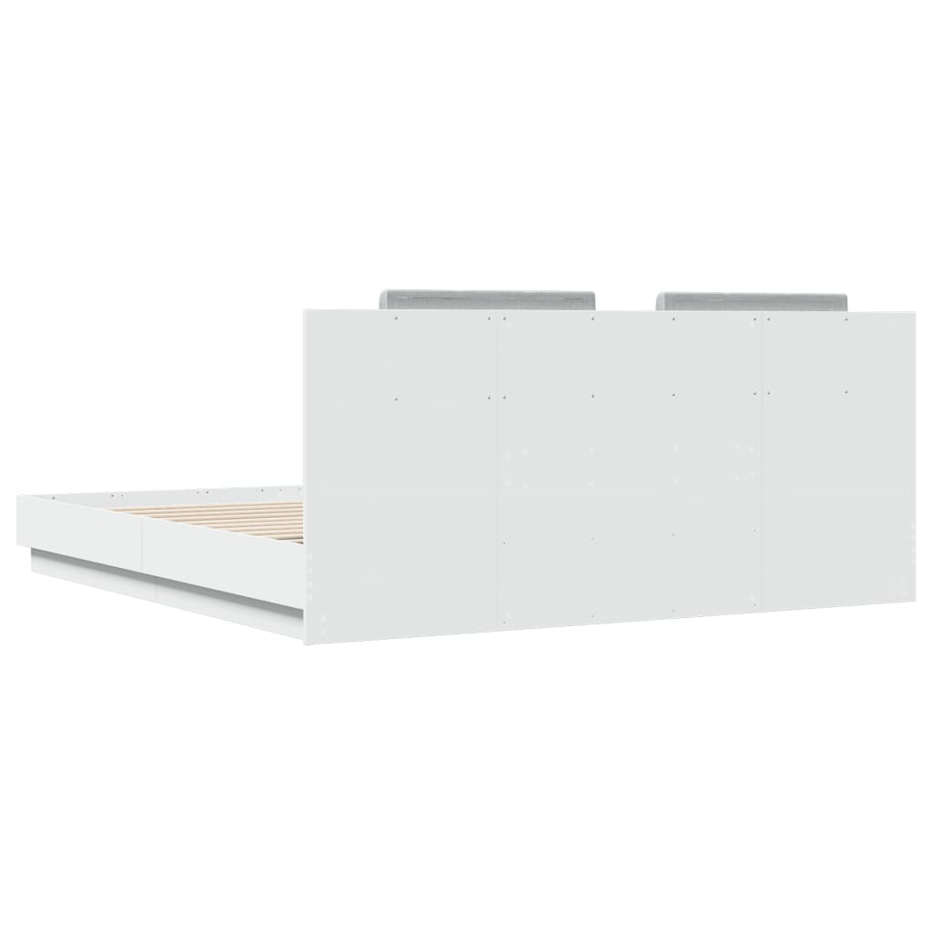 Bed Frame | White | Engineered wood, Plywood | Double | Bed Frame
