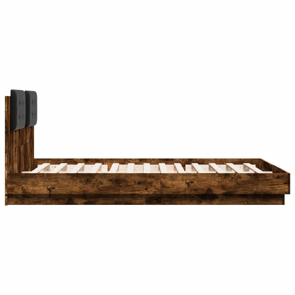 Bed Frame | Smoked oak | Engineered wood, Plywood