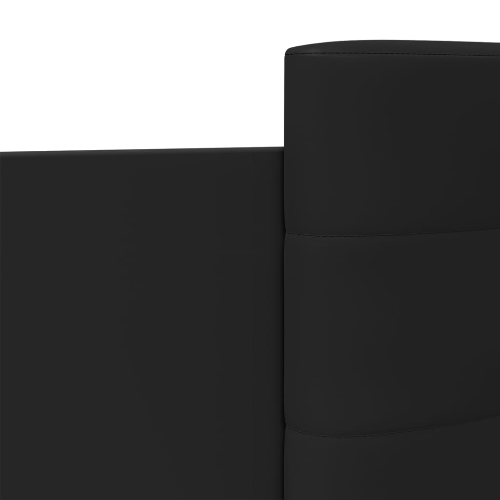Bed Frame with LED without Mattress Black 100x200 cm