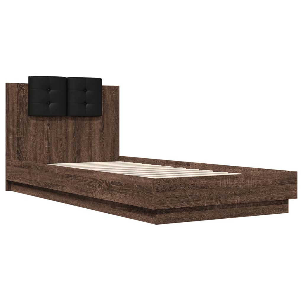 Bed Frame | Brown Oak | Engineered wood | Single | Bed Frame