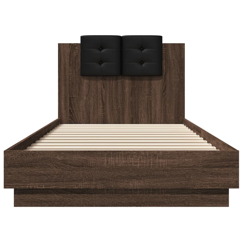 Bed Frame | Brown Oak | Engineered wood | Single | Bed Frame