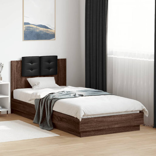 Bed Frame | Brown Oak | Engineered wood | Single | Bed Frame