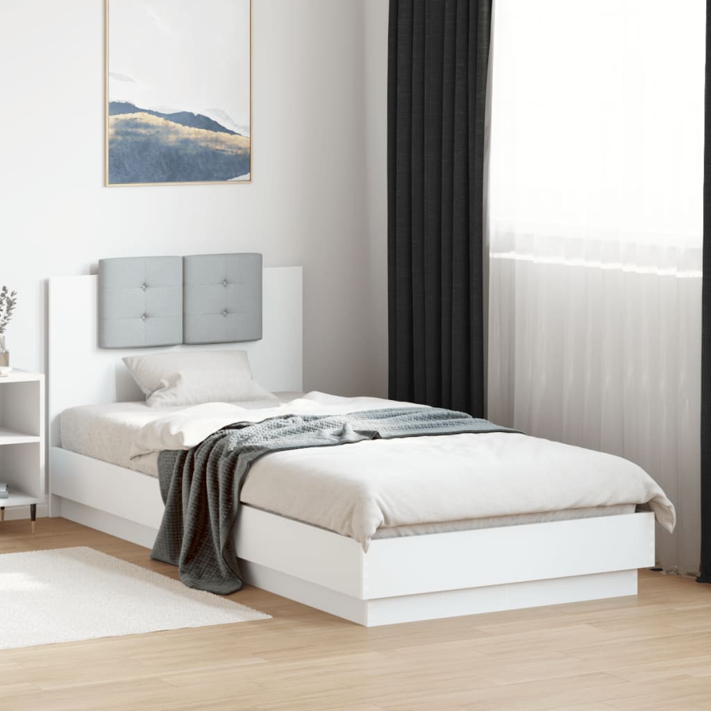 Bed Frame | White | Engineered wood and plywood | Single | Bed Frame