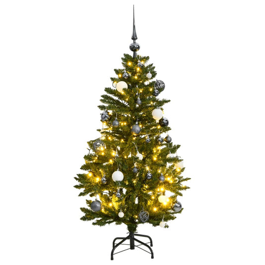 Artificial Hinged Christmas Tree 150 LEDs & Ball Set 120 cm