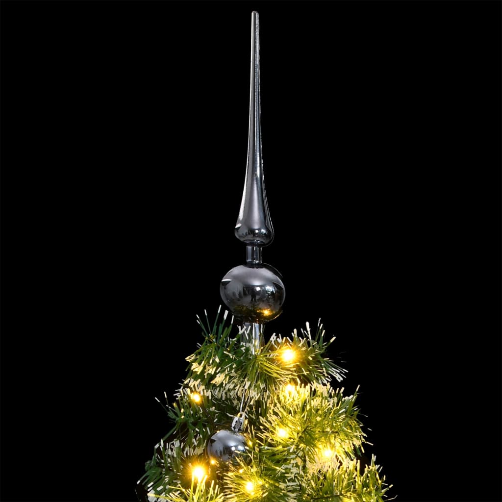 vidaXL Artificial Hinged Christmas Tree 150 LEDs & Ball Set 120 cm