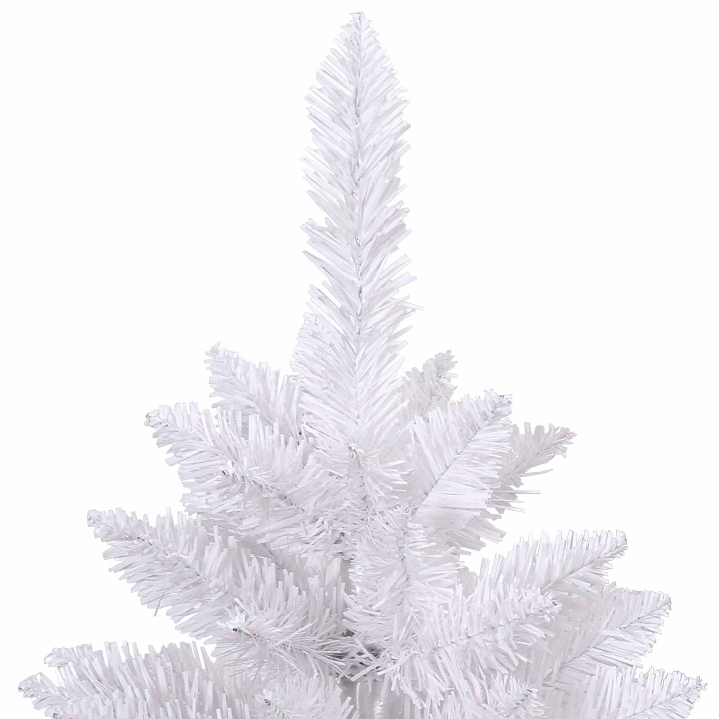 Artificial Christmas Tree White 210 cm PVC and Metal