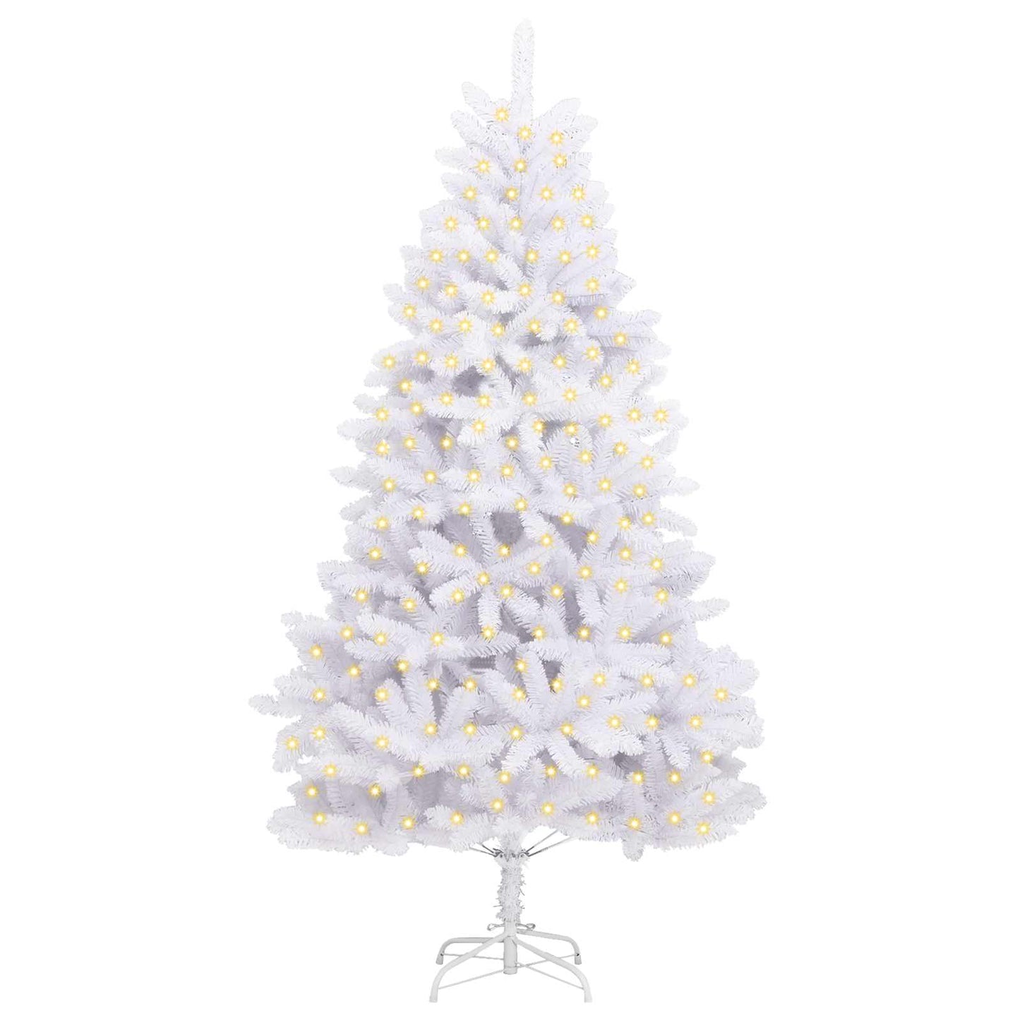 Artificial Christmas Tree White 210 cm PVC and Metal