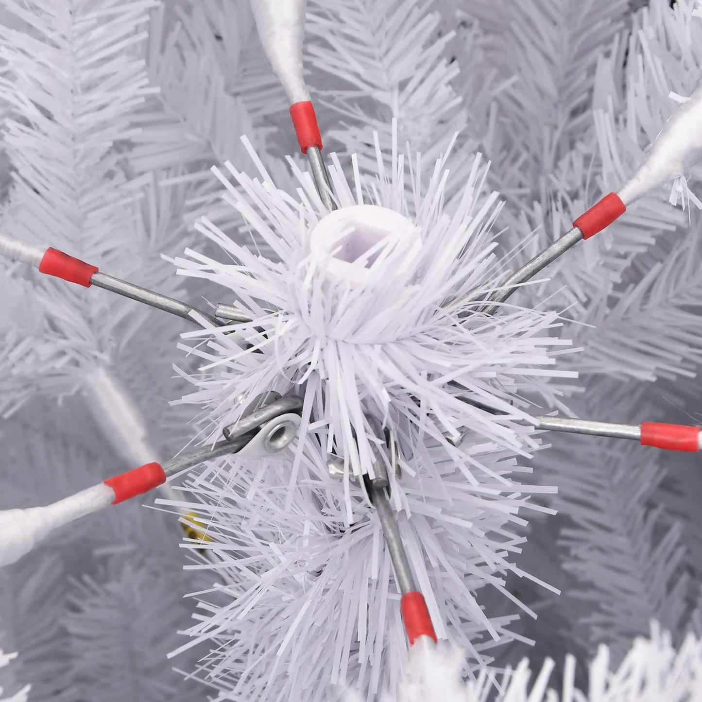 Artificial Christmas Tree White 240 cm PVC and Metal