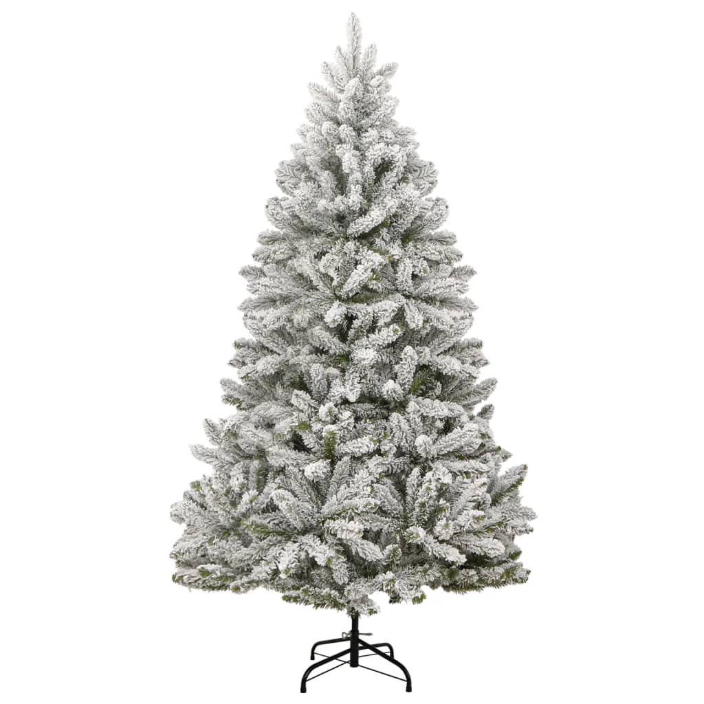 vidaXL Artificial Hinged Christmas Tree 300 LEDs & Ball Set 210 cm