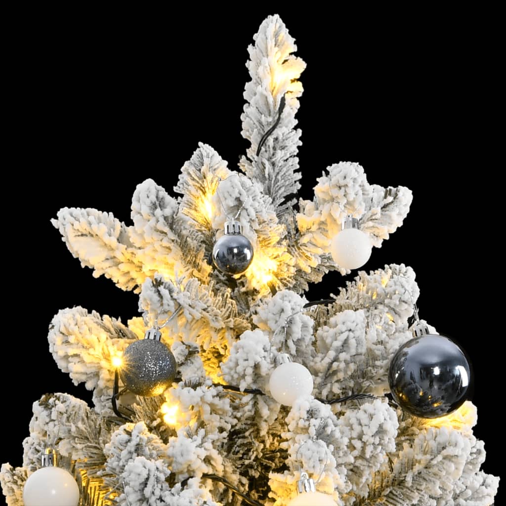 vidaXL Artificial Hinged Christmas Tree 300 LEDs & Ball Set 240 cm