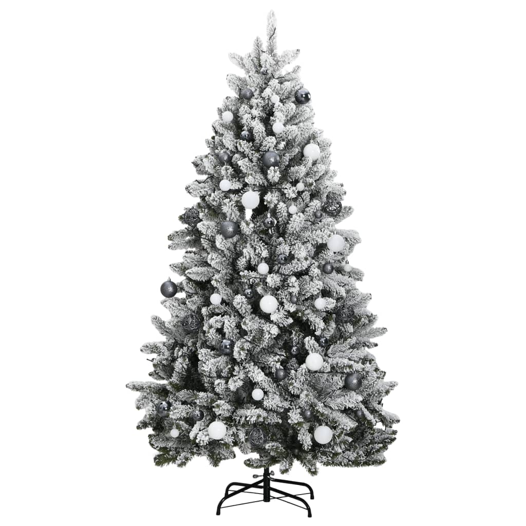 vidaXL Artificial Hinged Christmas Tree 300 LEDs & Ball Set 240 cm