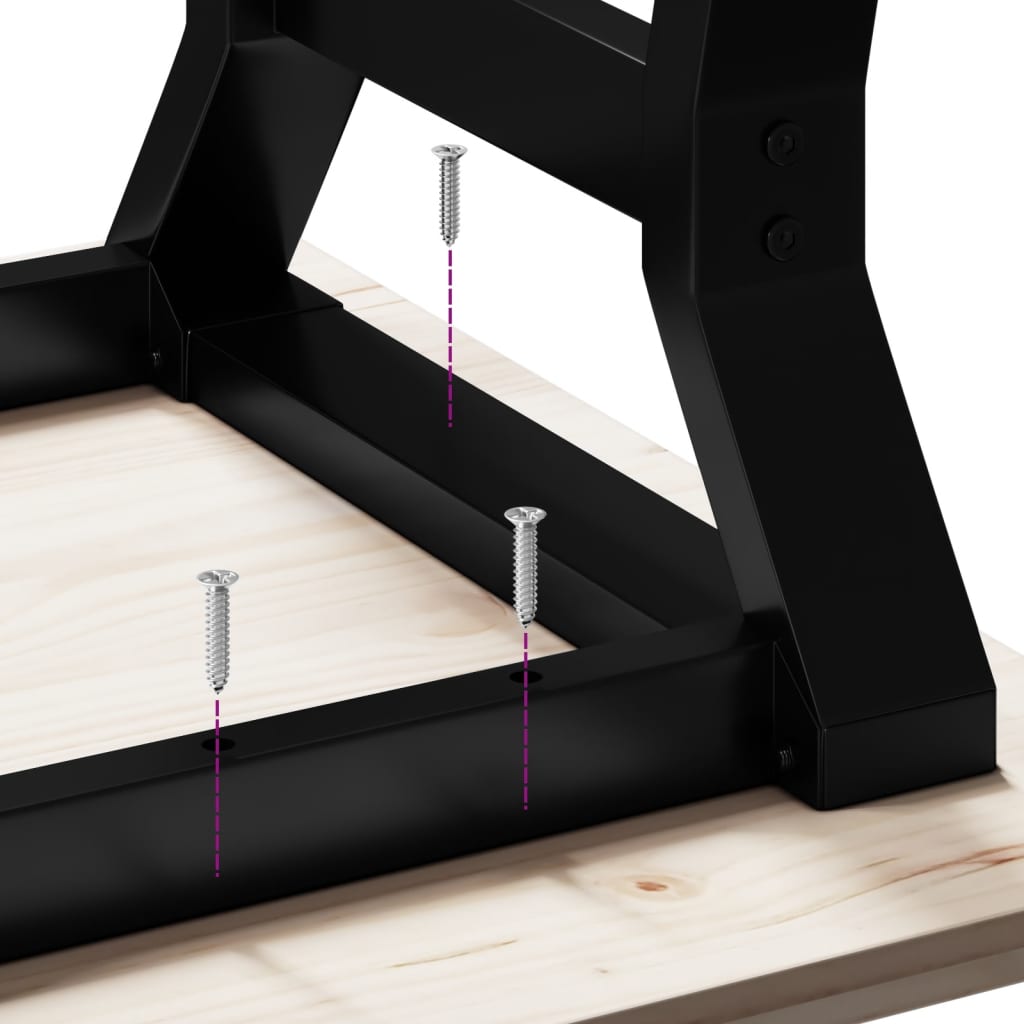 Coffee Table Legs Y-Frame 60x40x38 cm Steel
