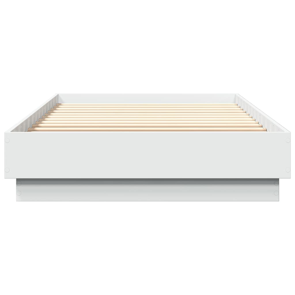 Bed Frame without Mattress White 100x200 cm Engineered Wood