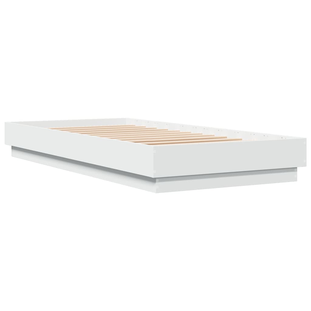 vidaXL Bed Frame without Mattress White 90x200 cm Engineered Wood