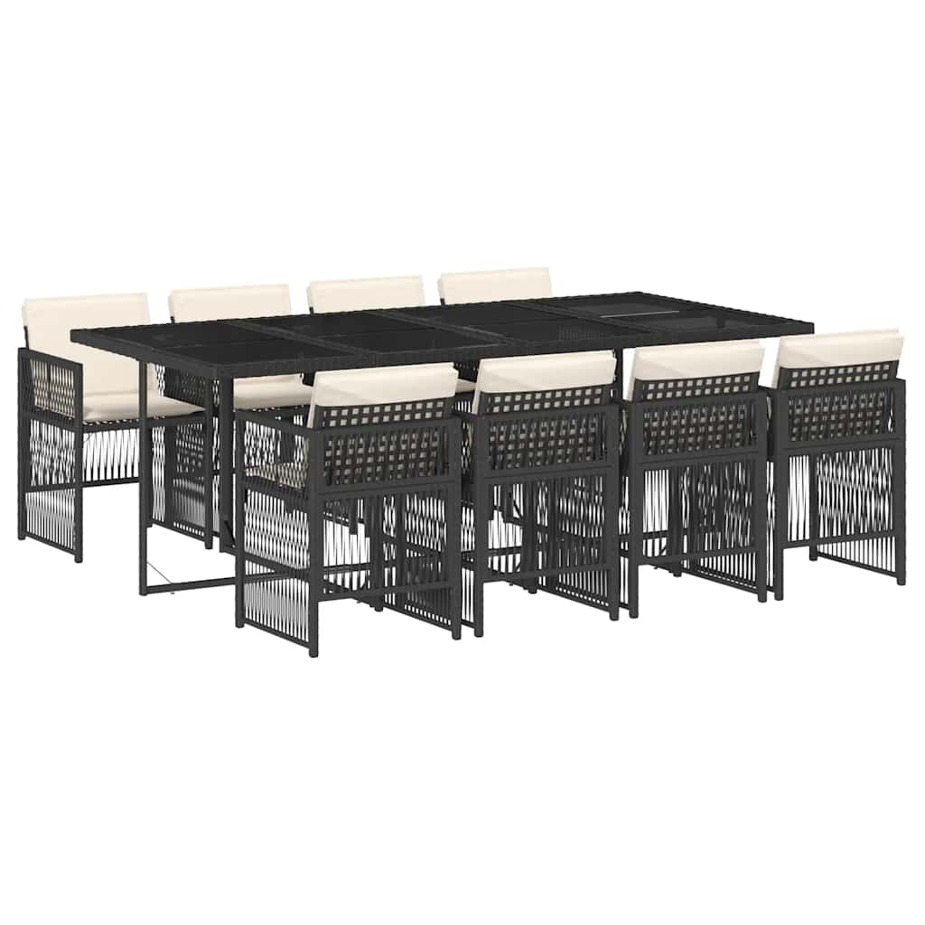 Garden Dining Set | Black and cream white