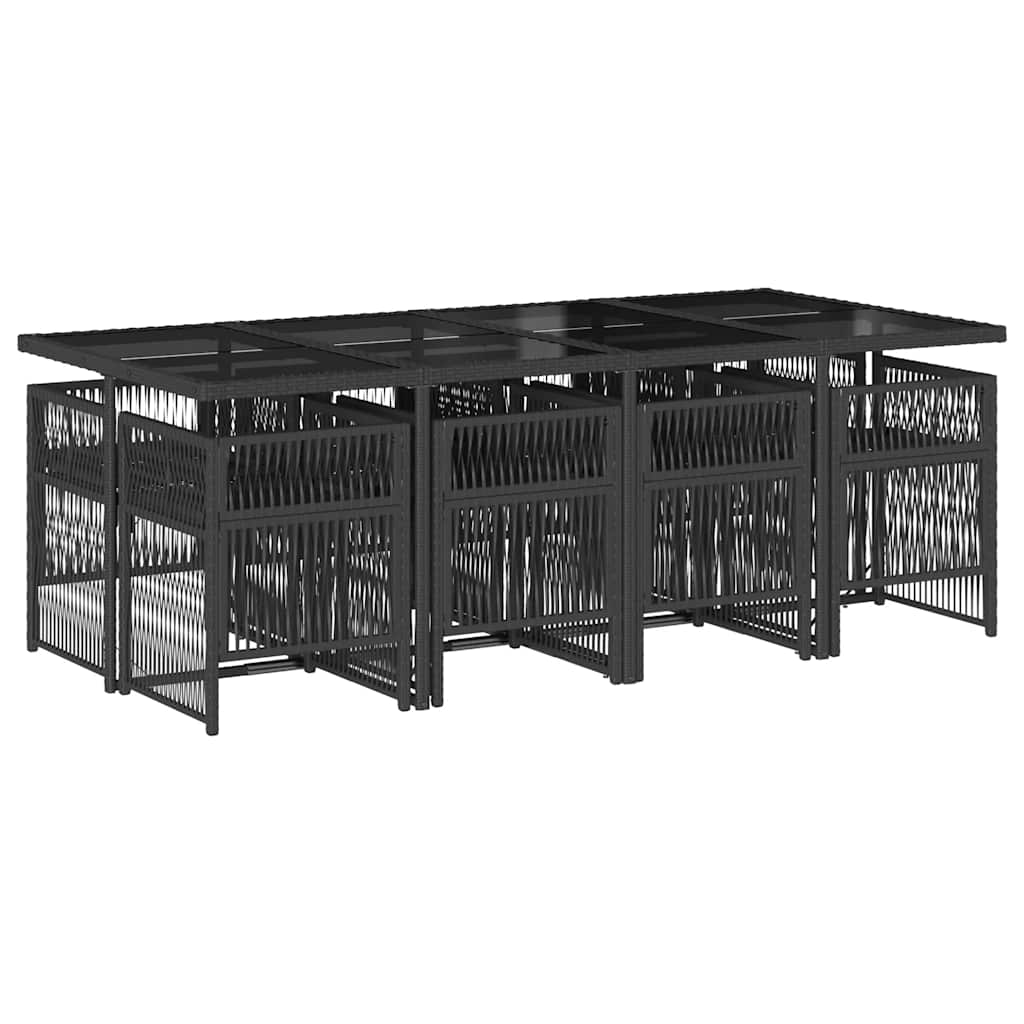 Garden Dining Set | Black and cream white