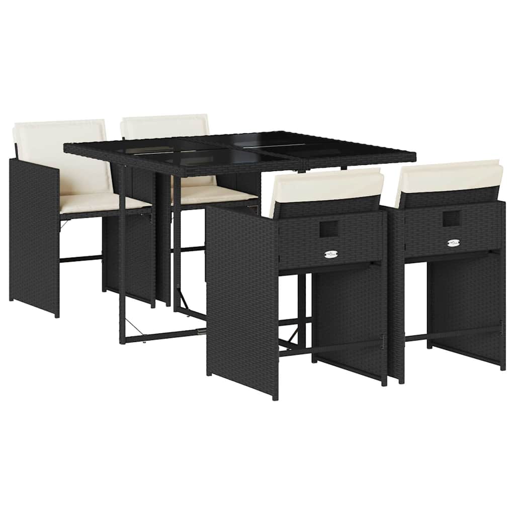 Garden Dining Set | Black and cream white