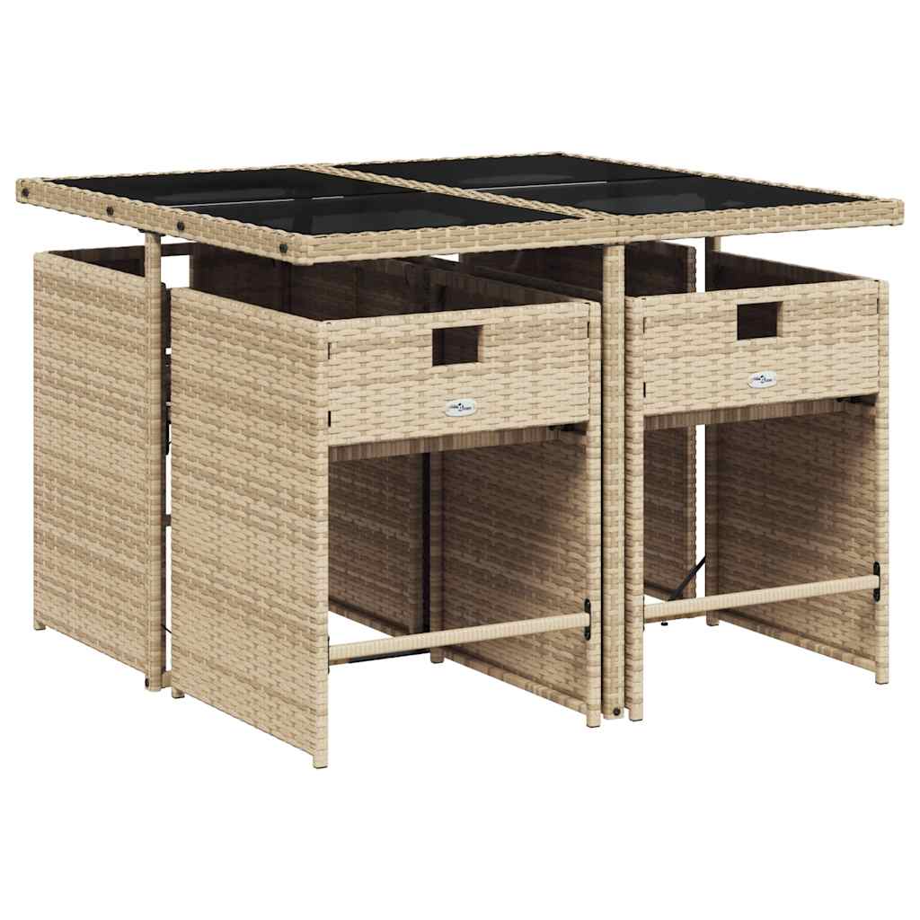 Garden Dining Set | Mix beige, Light Grey, Black