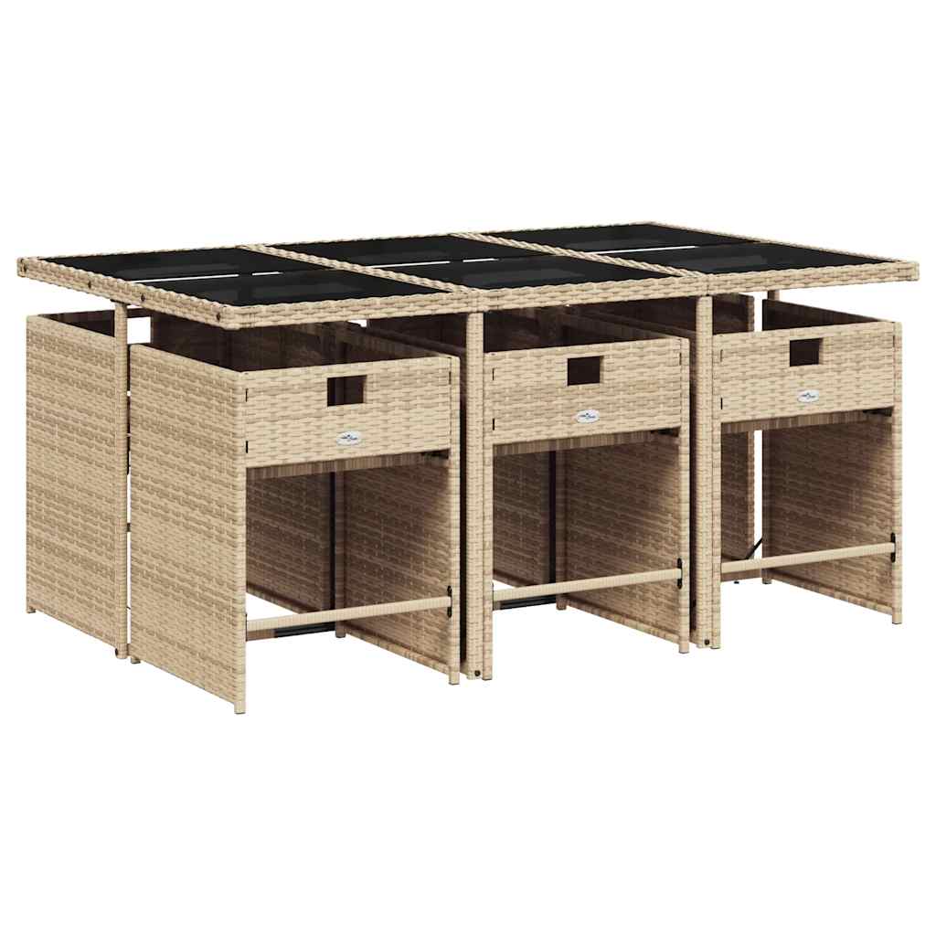 Garden Dining Set | Beige, Cream white, Black