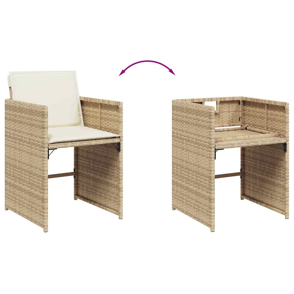 Garden Dining Set | Beige, Cream white, Black