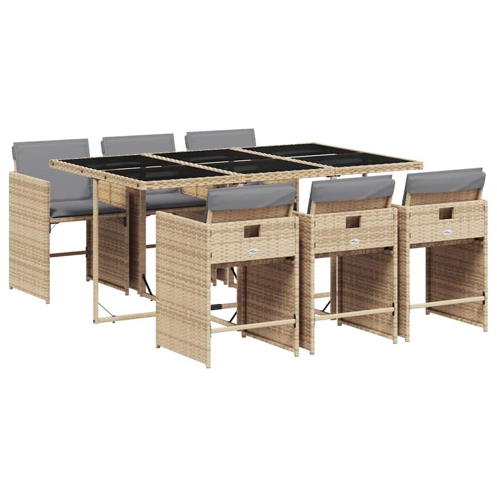 Garden Dining Set | Mix beige, light grey