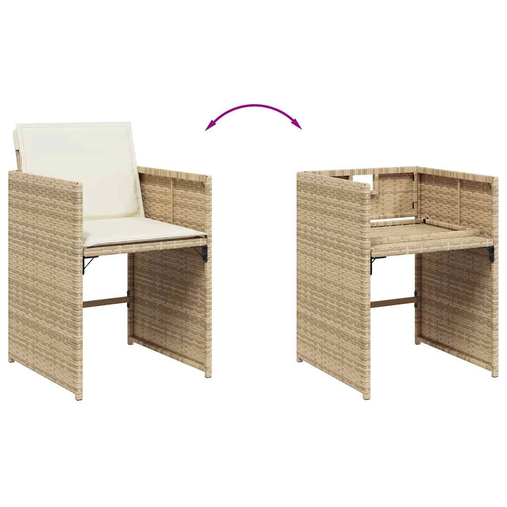 Garden Dining Set | Beige, Black, Cream White
