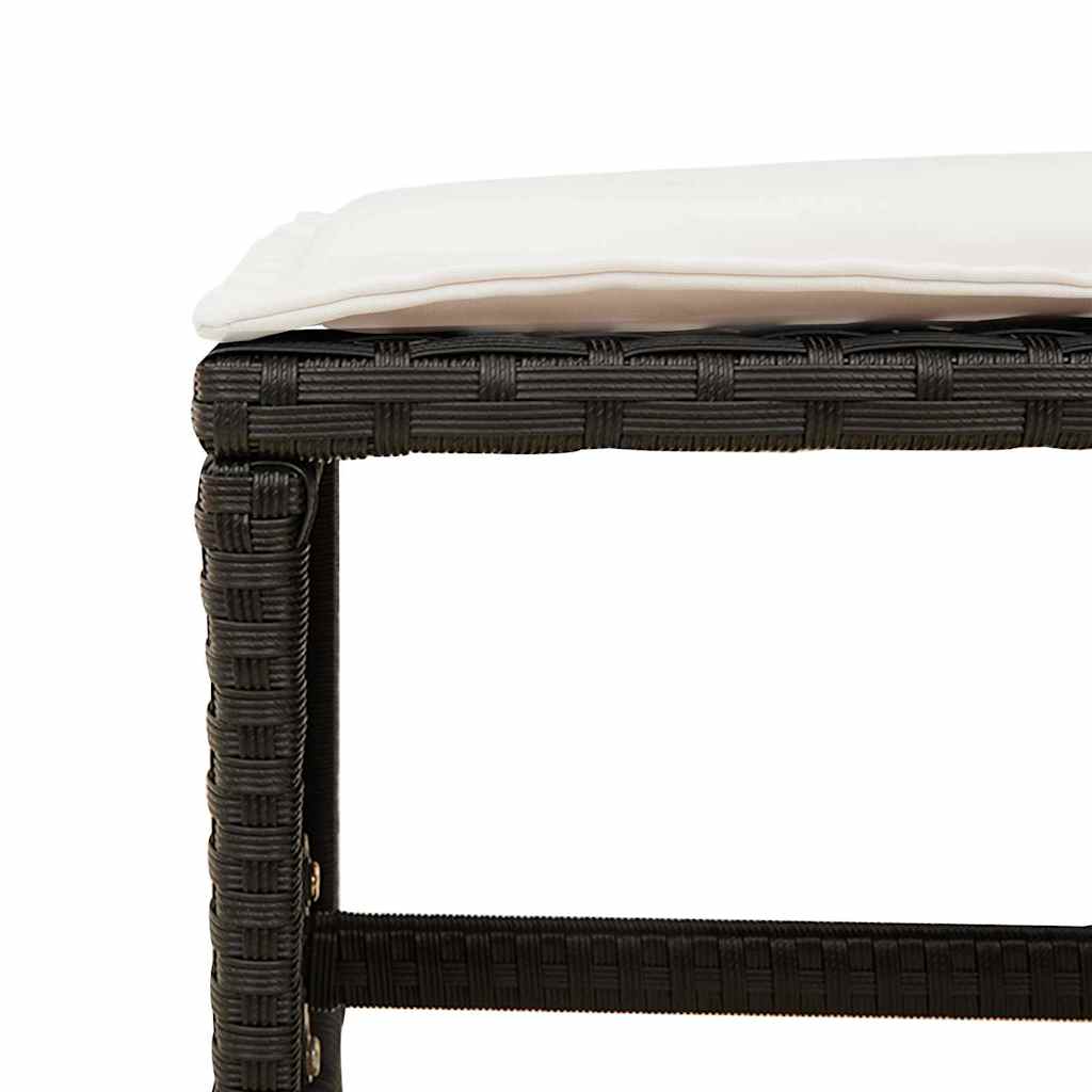 Garden Dining Set | Black | PE Rattan | Large | Foldable