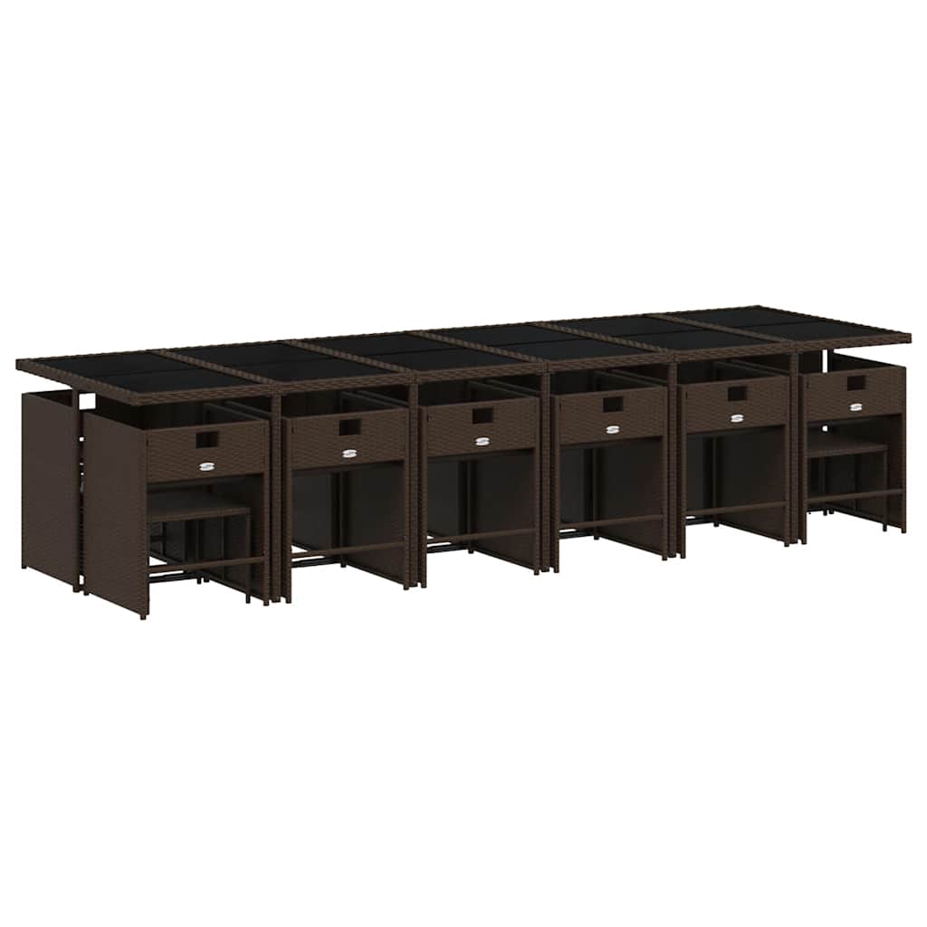 Garden Dining Set | Brown