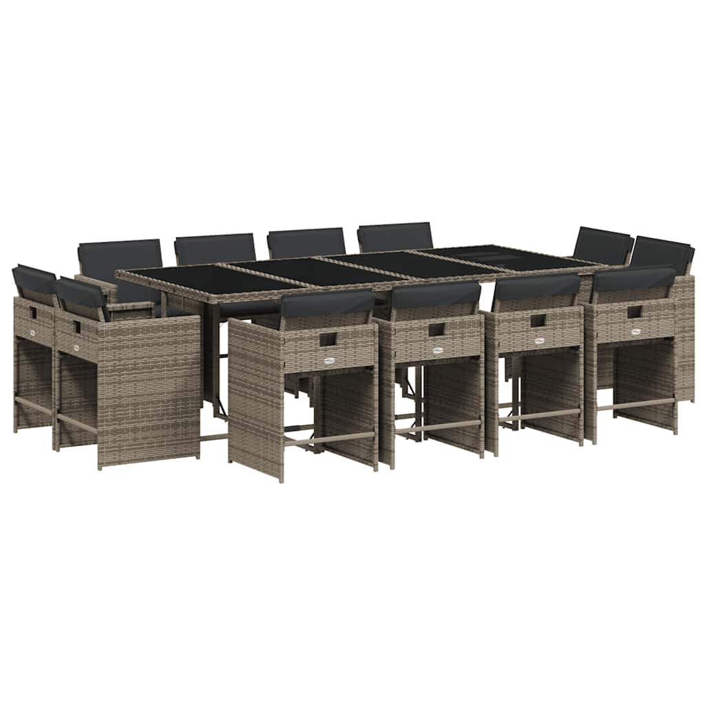Garden Dining Set | Grey, Dark Grey, Black