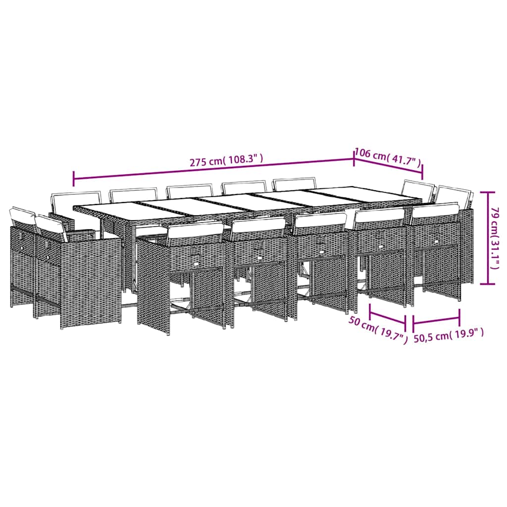 Garden Dining Set | Black