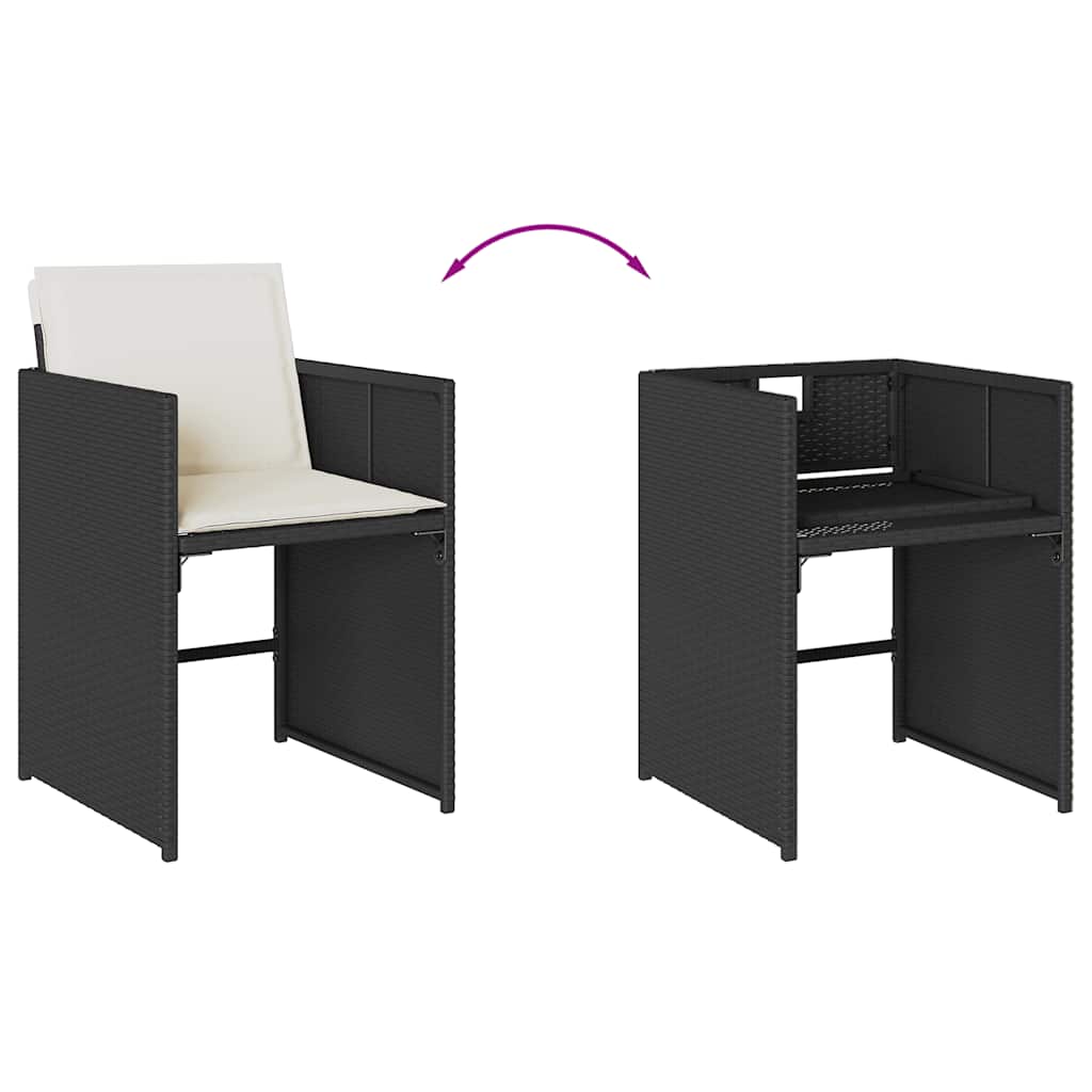 Garden Dining Set | Black and Cream White
