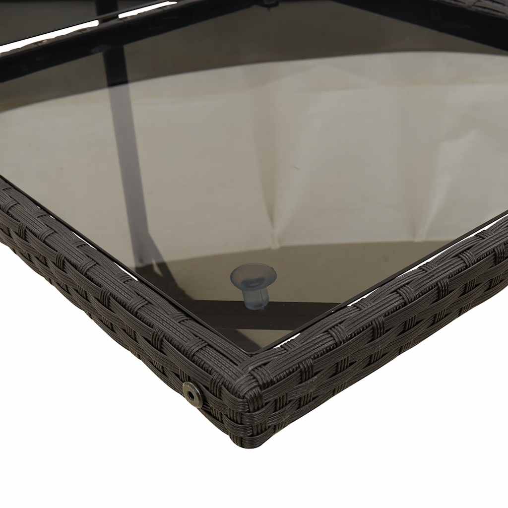 Garden Dining Set | Black | PE rattan | Large | Foldable