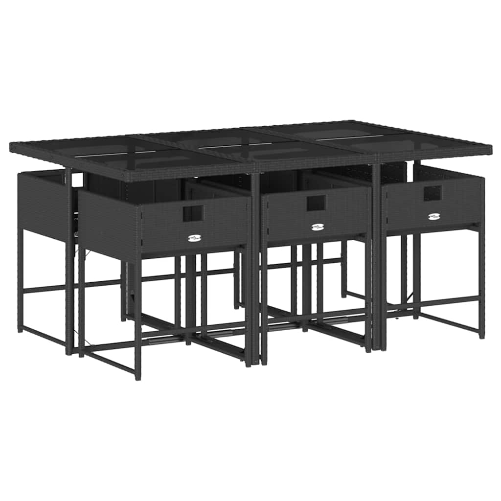 Garden Dining Set | Black, Cream White