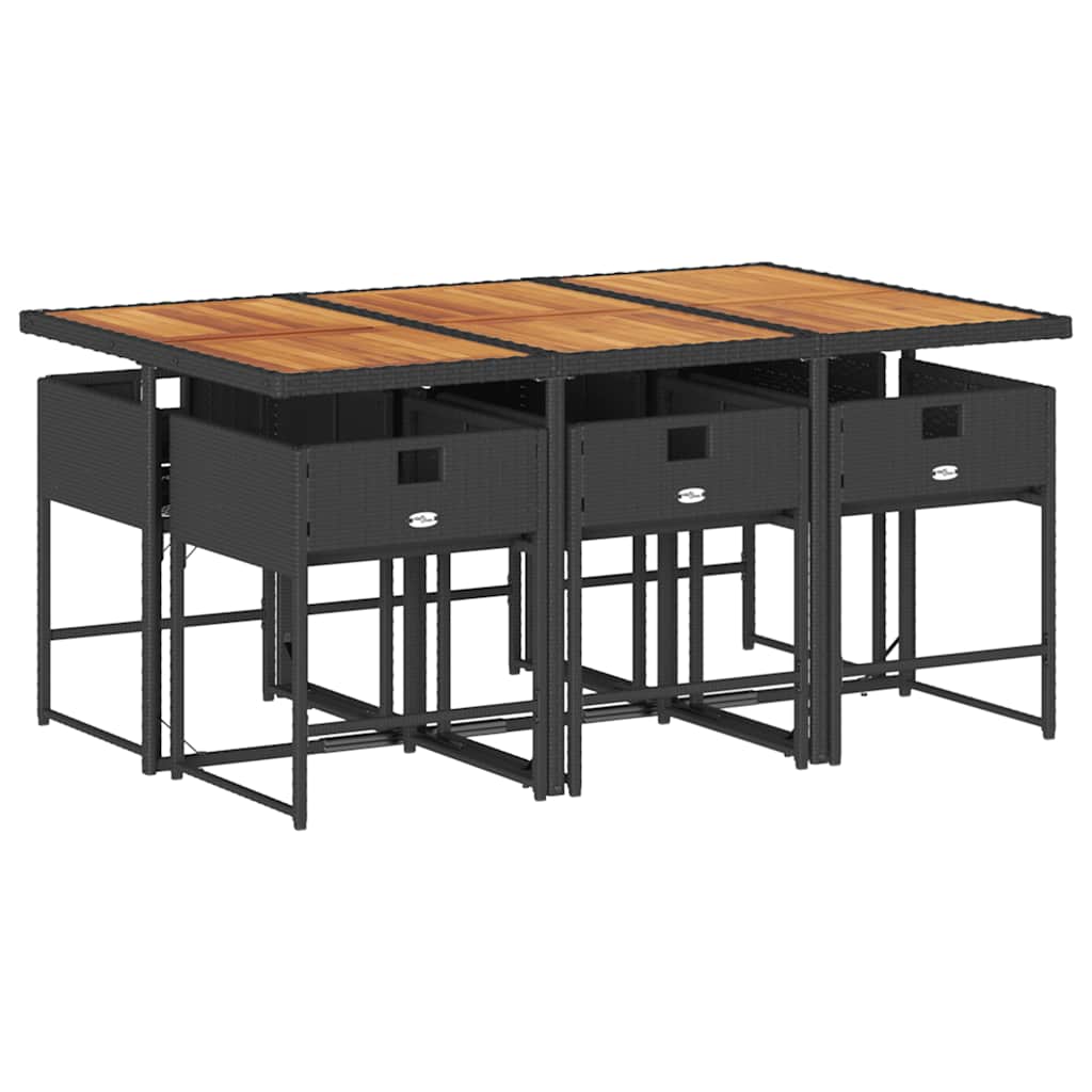 Garden Dining Set | Black, Brown, Cream White