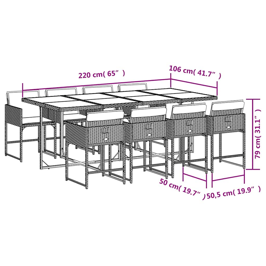 Garden Dining Set | Black