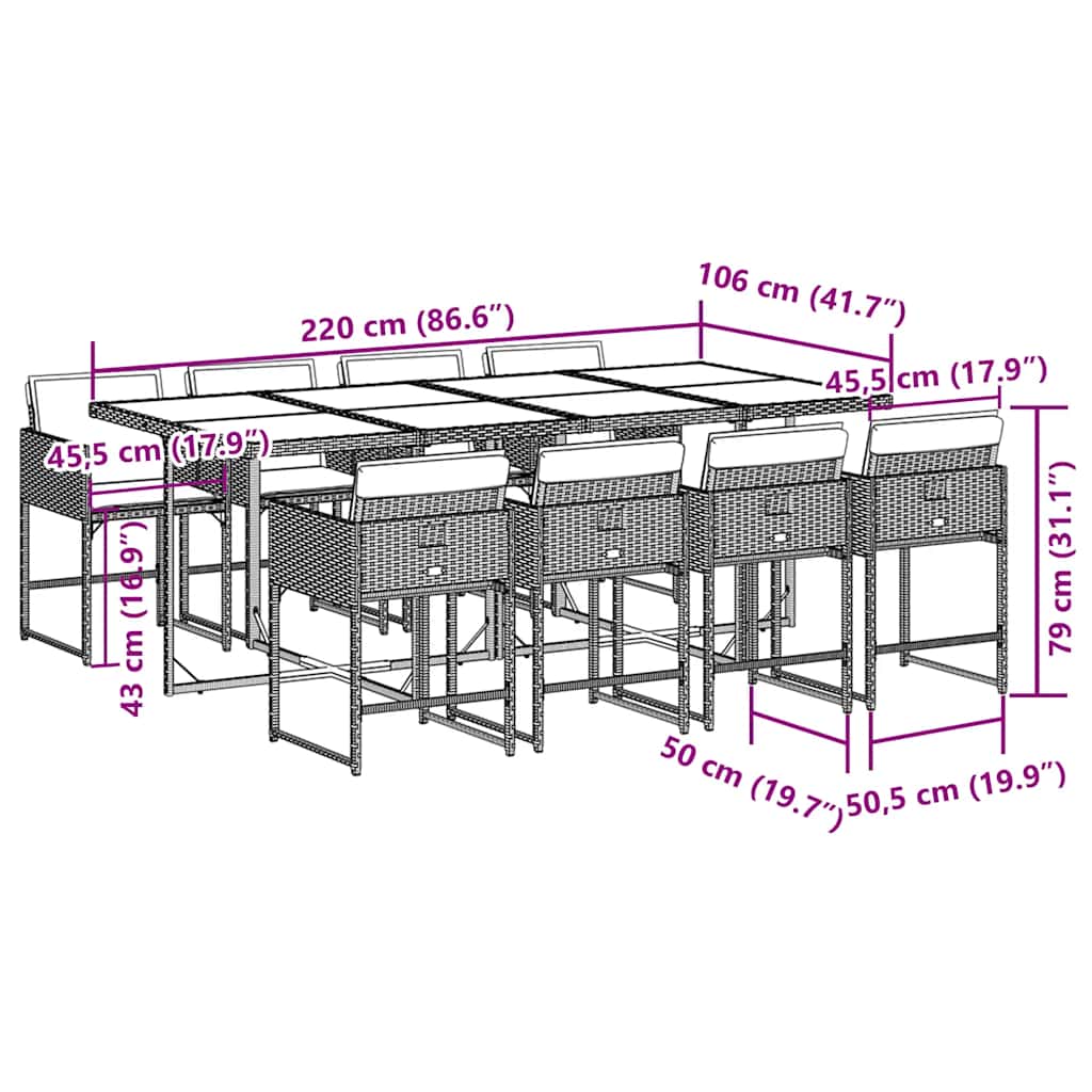Garden Dining Set | Grey
