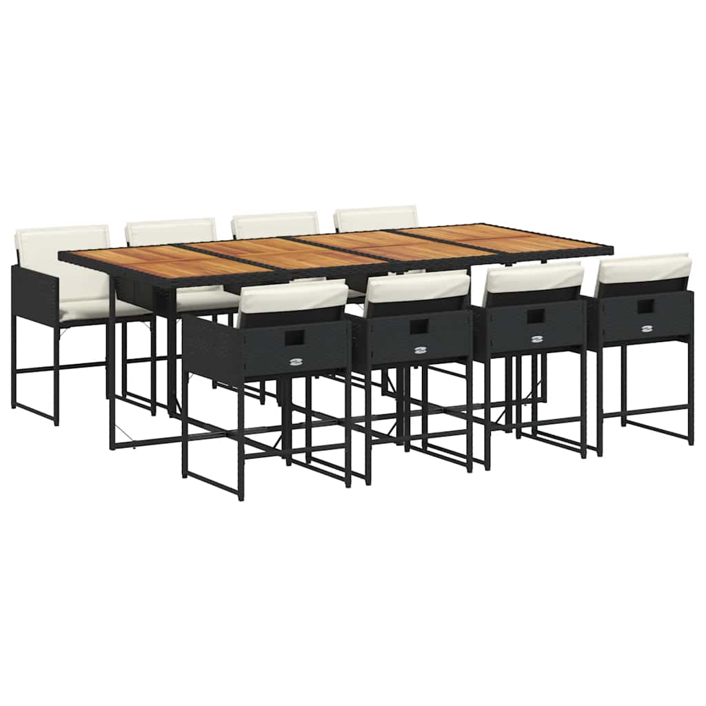 Garden Dining Set | Black and Cream White