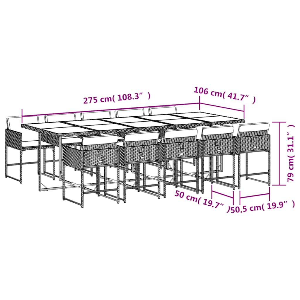 Garden Dining Set | Black, Cream White
