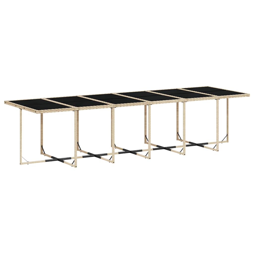 Garden Dining Set | Beige, Cream white, Black