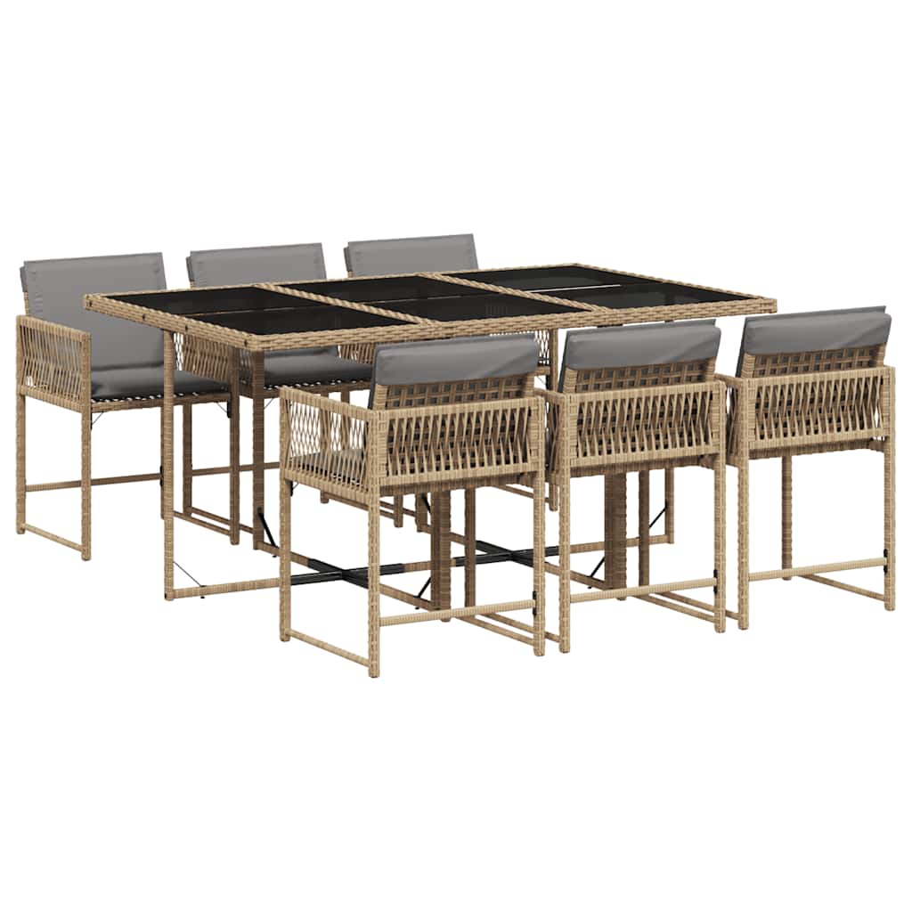 Garden Dining Set | Mix beige, Light grey