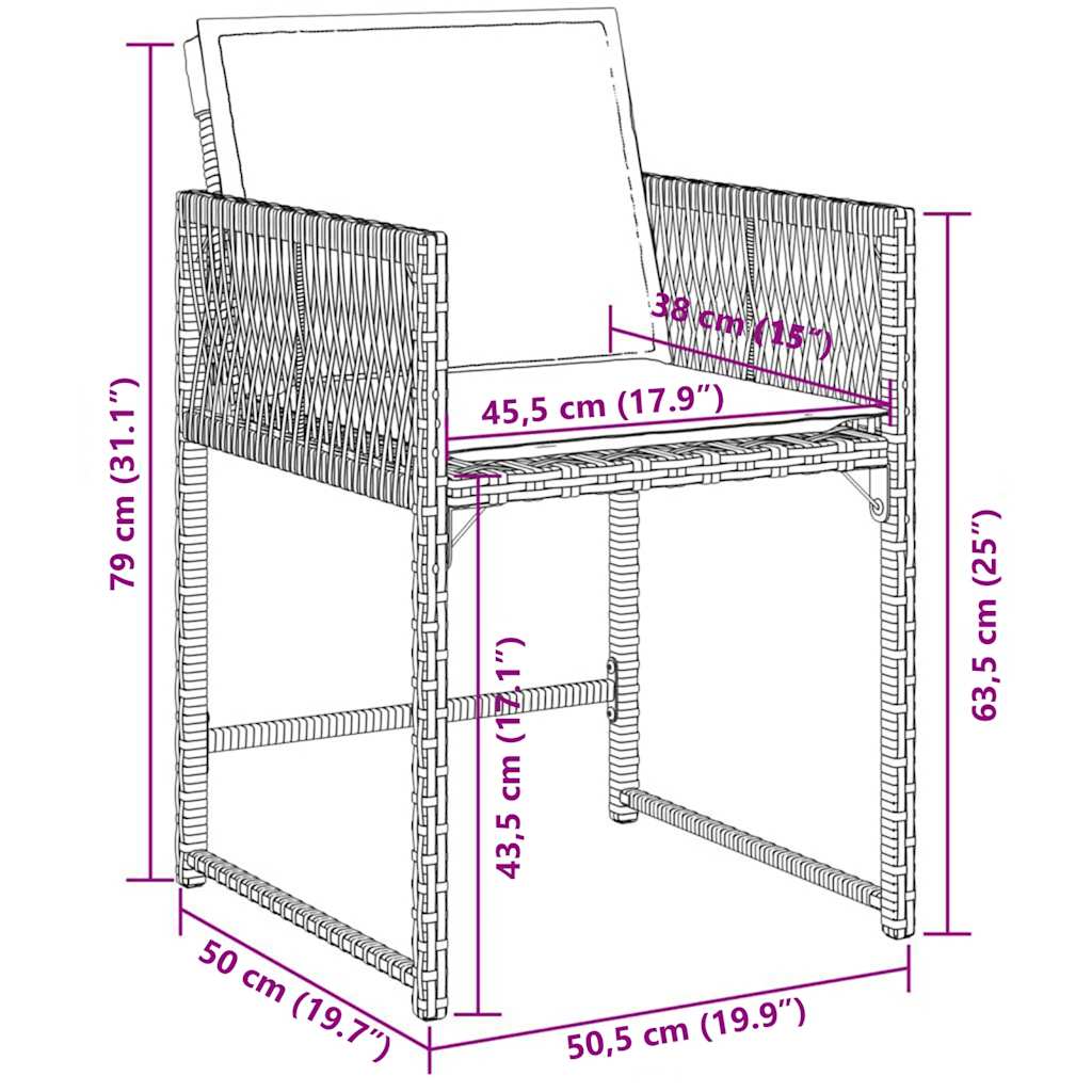 Garden Dining Set | Mix beige, Light grey