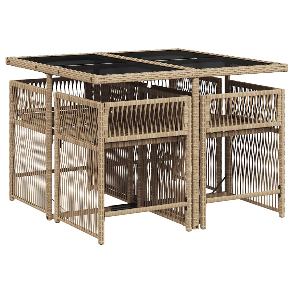 Garden Dining Set | Mix Beige with Light Grey Cushions
